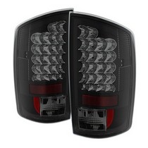 Spyder Black Smoked LED Tail Lights 02-06 Dodge Ram - Click Image to Close